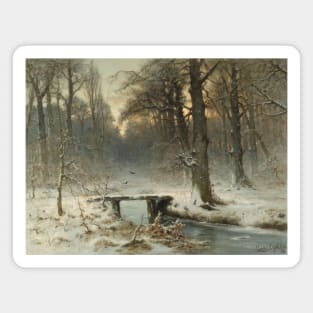 A January Evening in the Woods of The Hague by Louis Apol Magnet